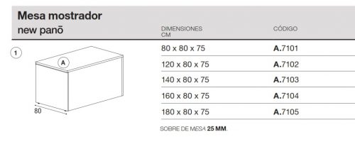 Mesa mostrador new pano