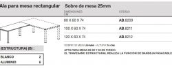 ala para mesa rectangular NOVA PLUS