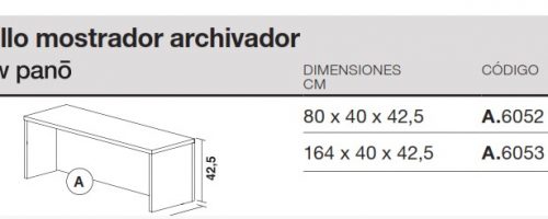 altillo mostrador archivador new pano