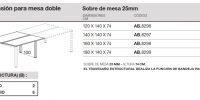 extension para mesa doble NOVA PLUS