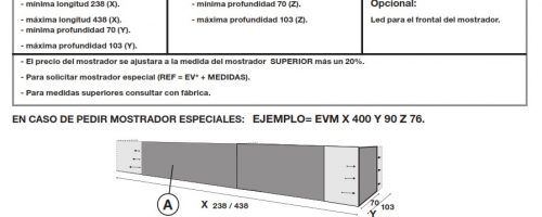 medidas especiales mostrador avant ofitres