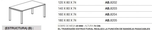 mesa rectangular NOVA PLUS