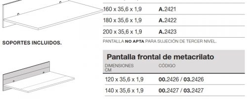 medida pantalla frontal ofitres