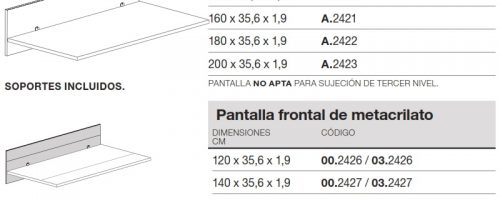 medida pantalla frontal ofitres