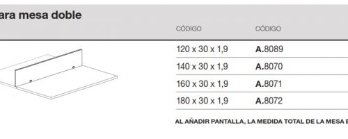 medida pantalla mesa doble ofitres