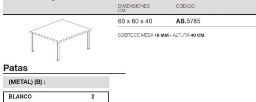 medidas mesa de espera ipop