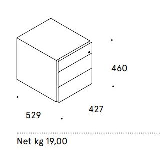 CAJONERA METALICA PLUMA 3CAJONES