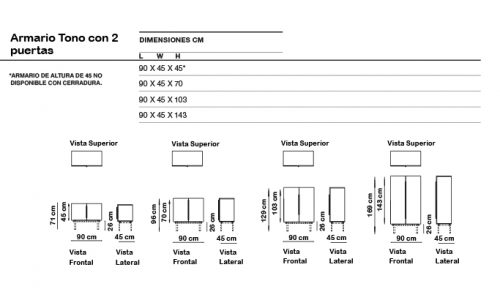 armario con 2 puertas