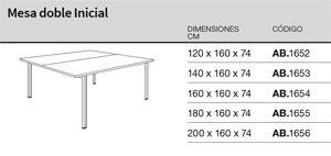 mesa doble tono